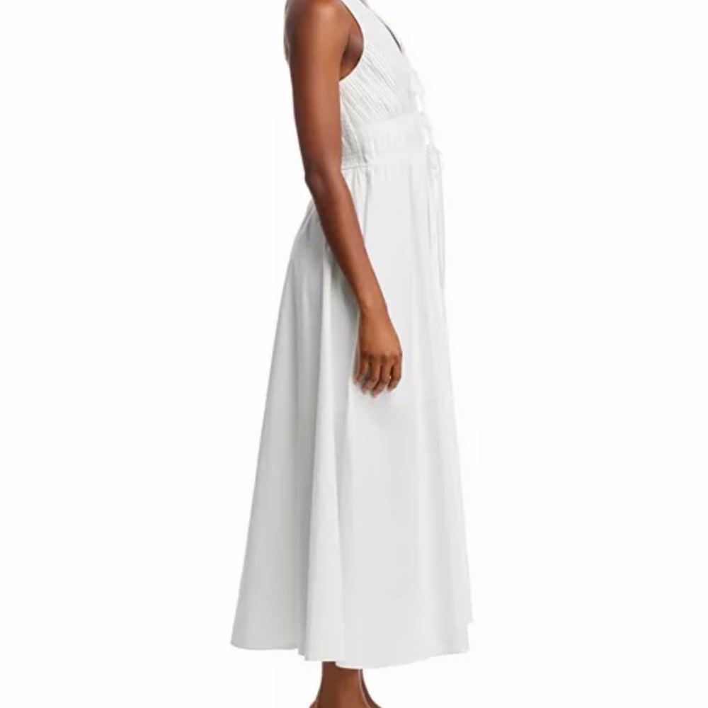NWOT Moon River V neck tie front midi dress - Picture 4 of 12